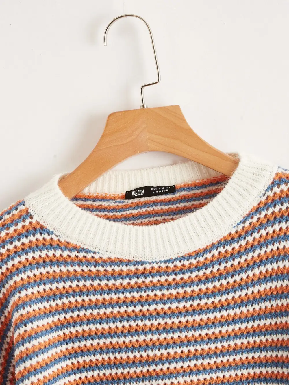 Drop Shoulder Striped Sweater