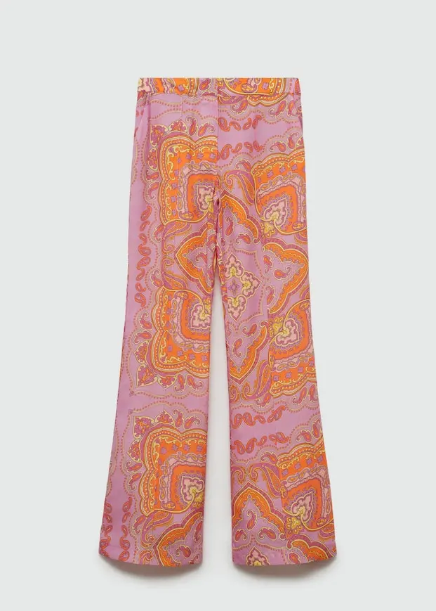 Printed lyocell pants