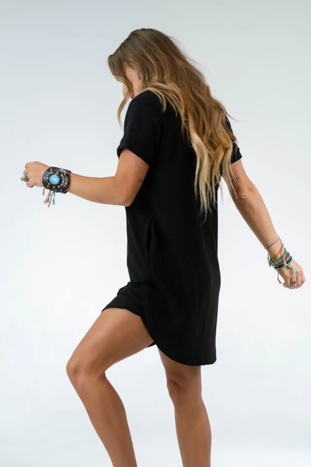 On The Daily Tee Dress - Black