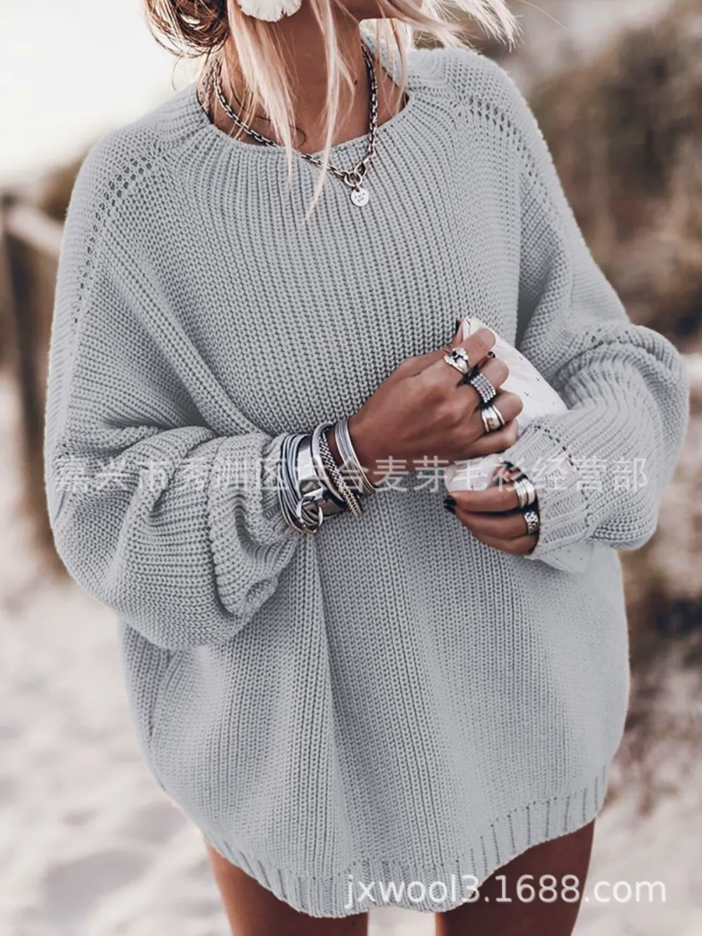 Women's Kinnted Plus Size Sweater