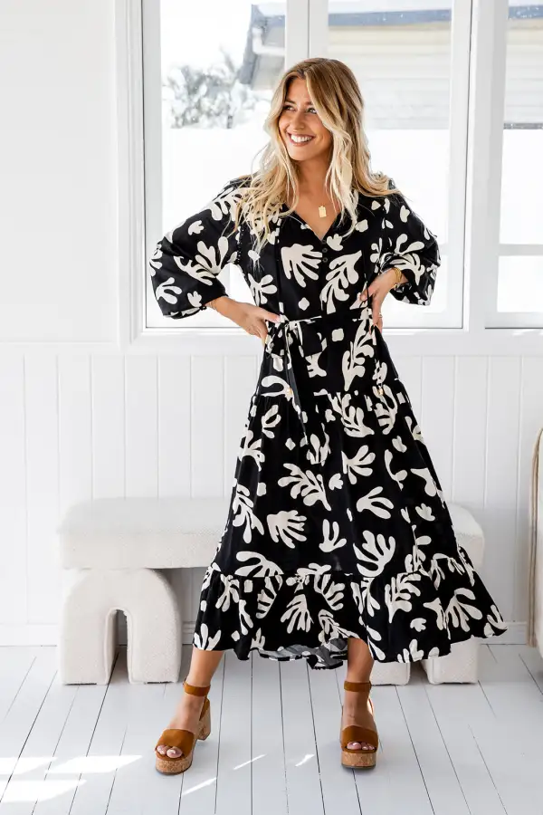 The Talulla Dress - Dark Tropical