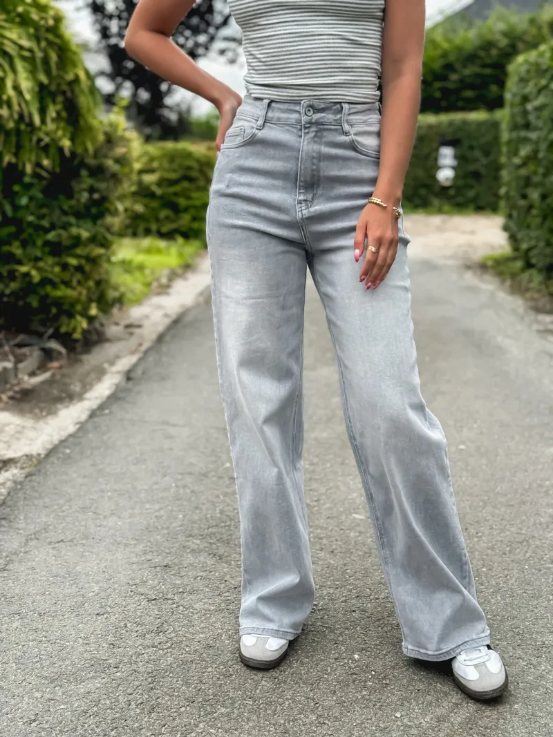 JEANS GENA - GRIS CLAIR