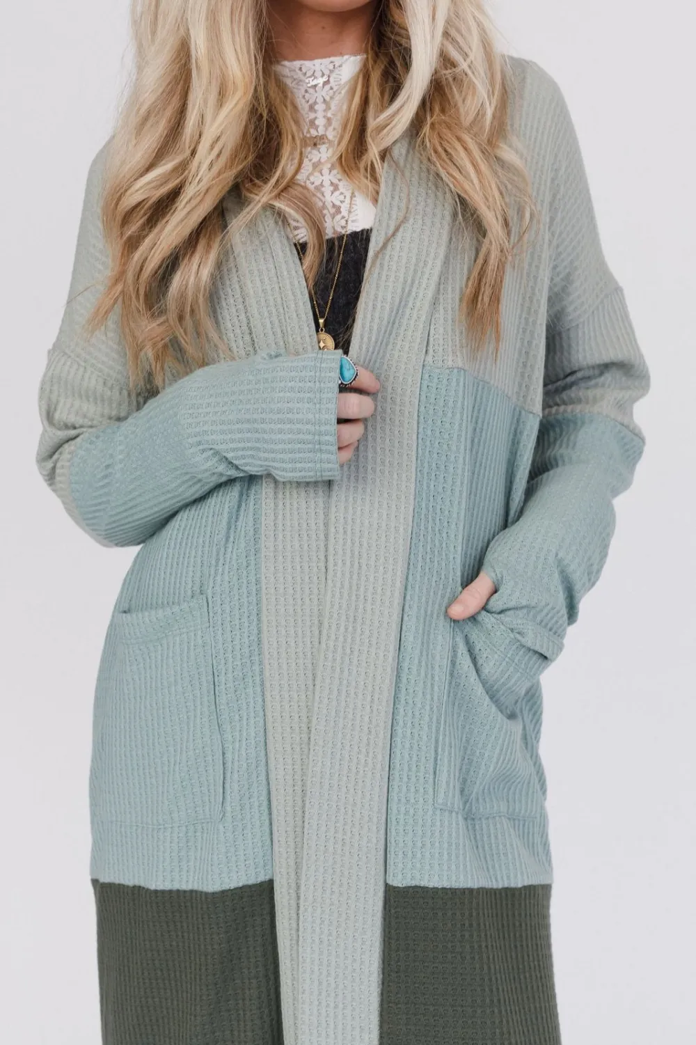 Triple Charm Cardigan - Sage Sea Foam Olive New