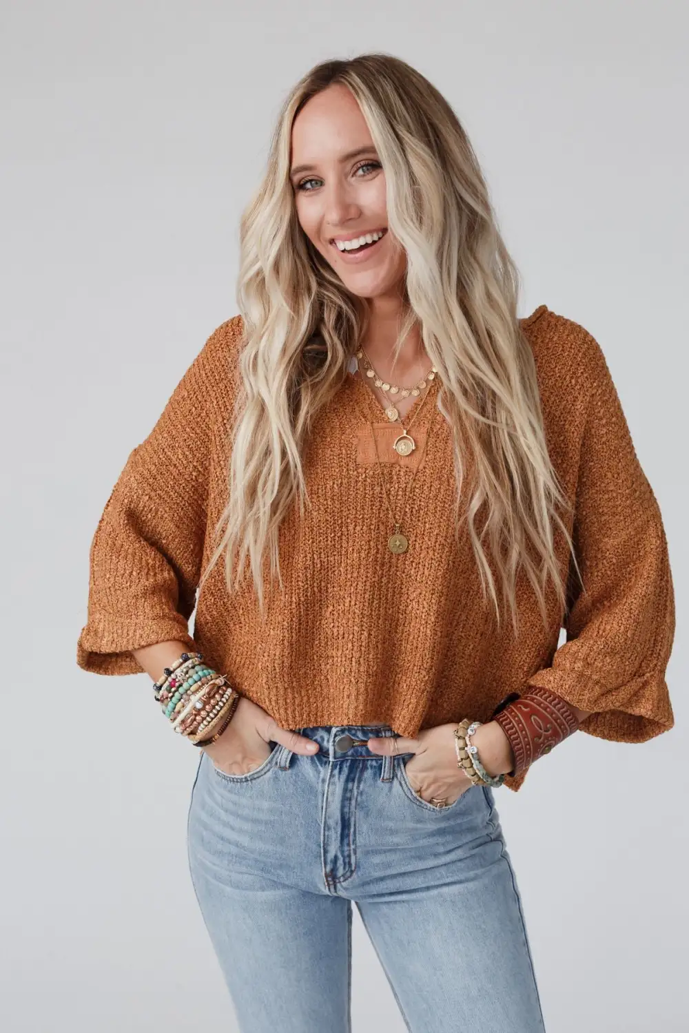 Just Right Slouchy Sweater - Camel