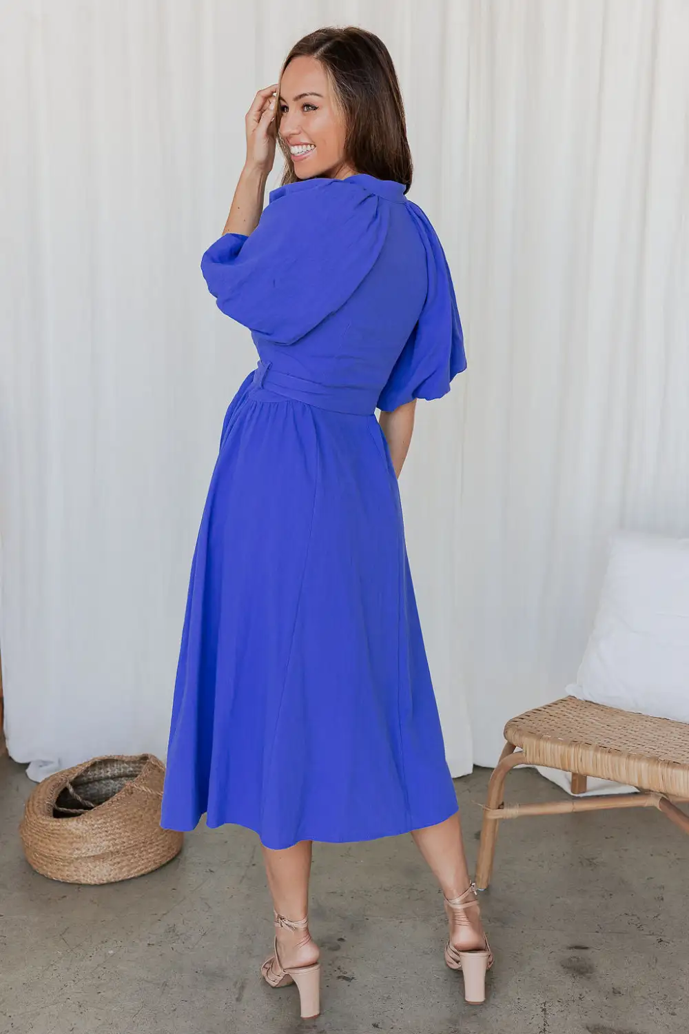 The Priya Dress - Blue Azure