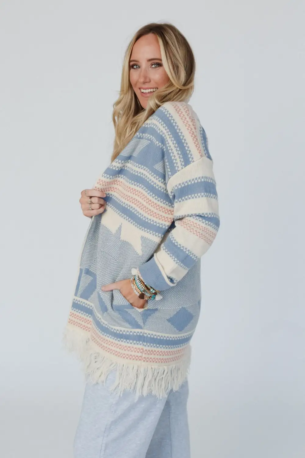 Gather Together Cardigan - Blue