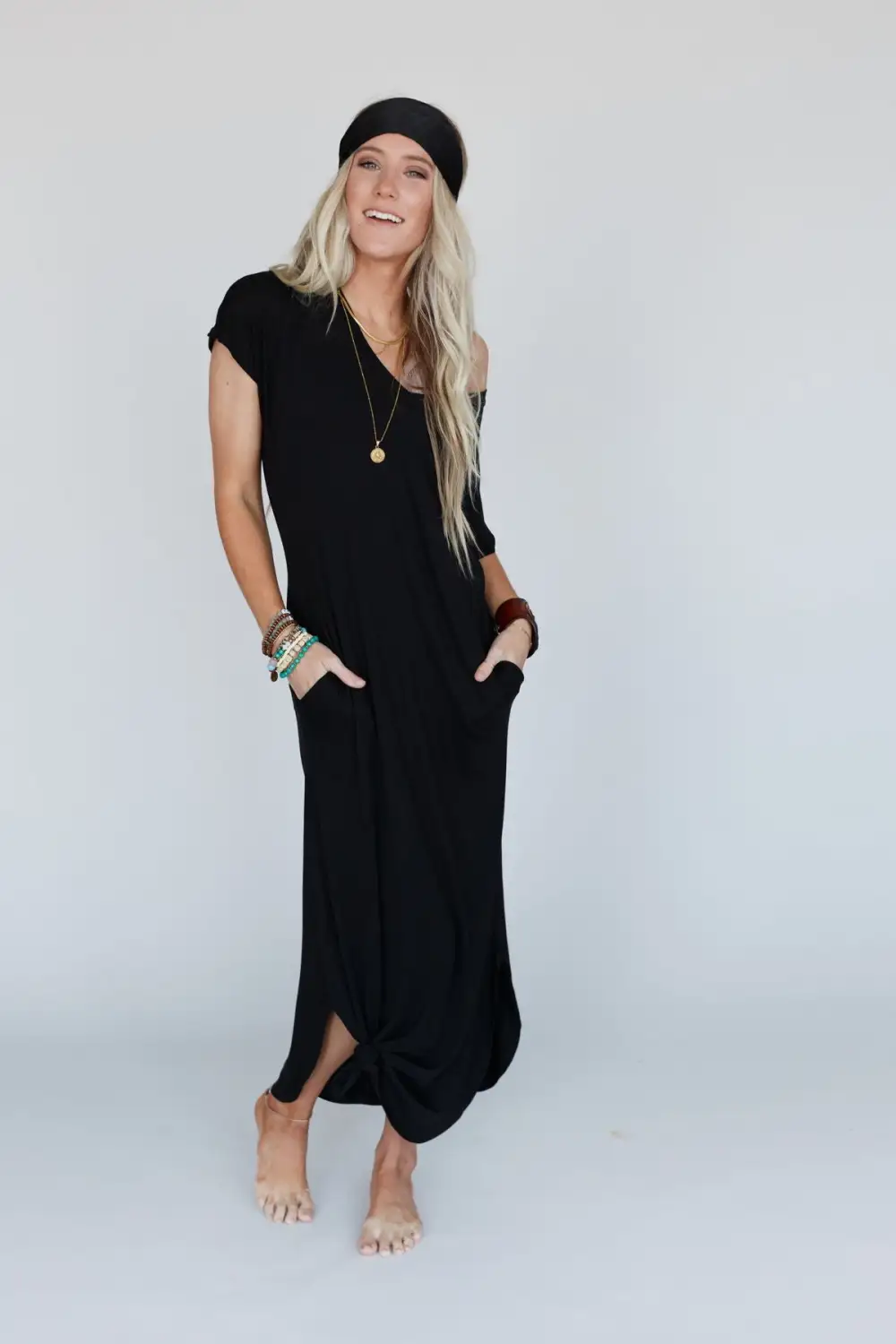 Call It Comfort Tee Dress - Black