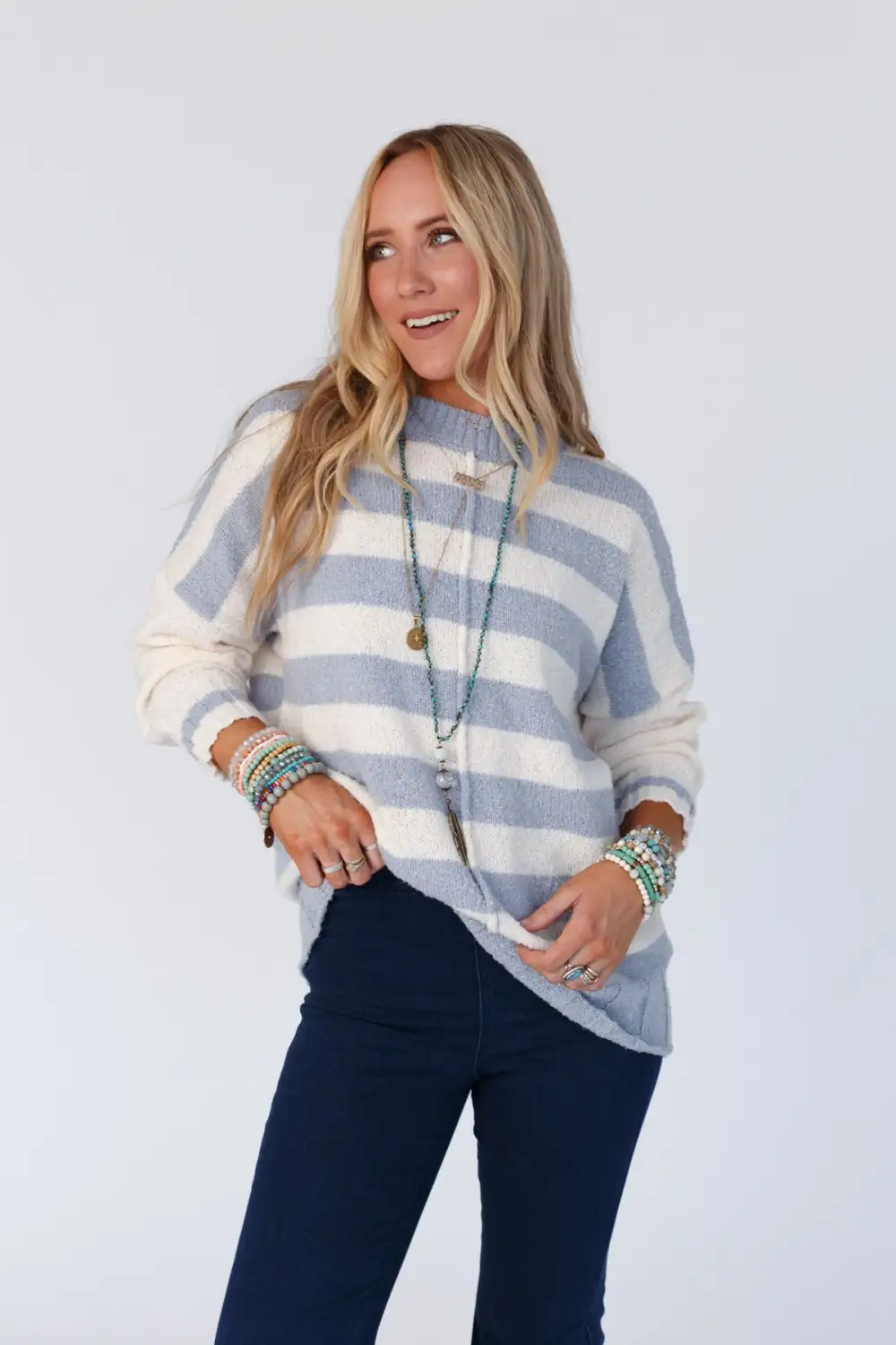 Corsica Striped Sweater - Blue Multi