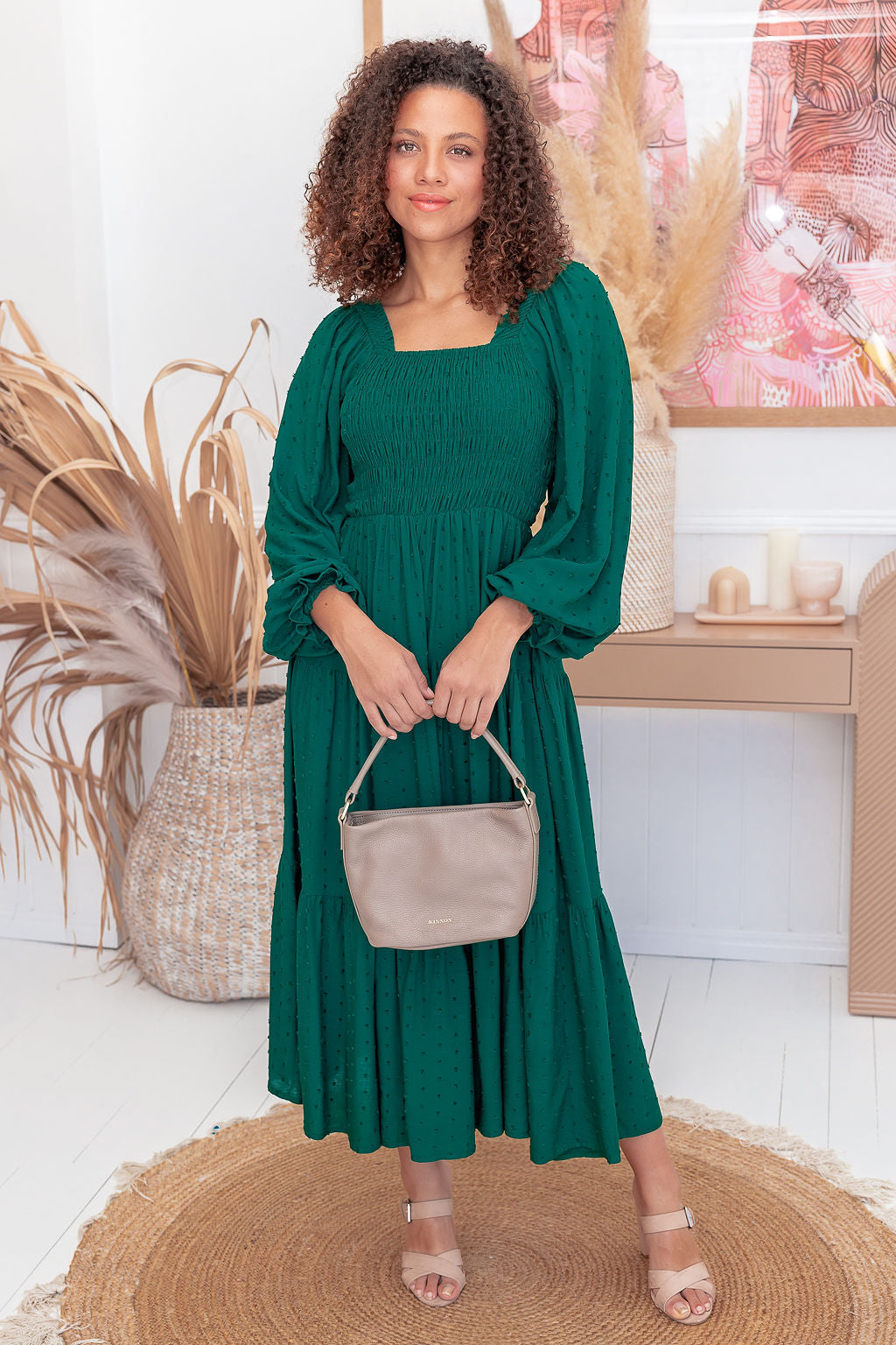 The Sherry Dress - Fern Green