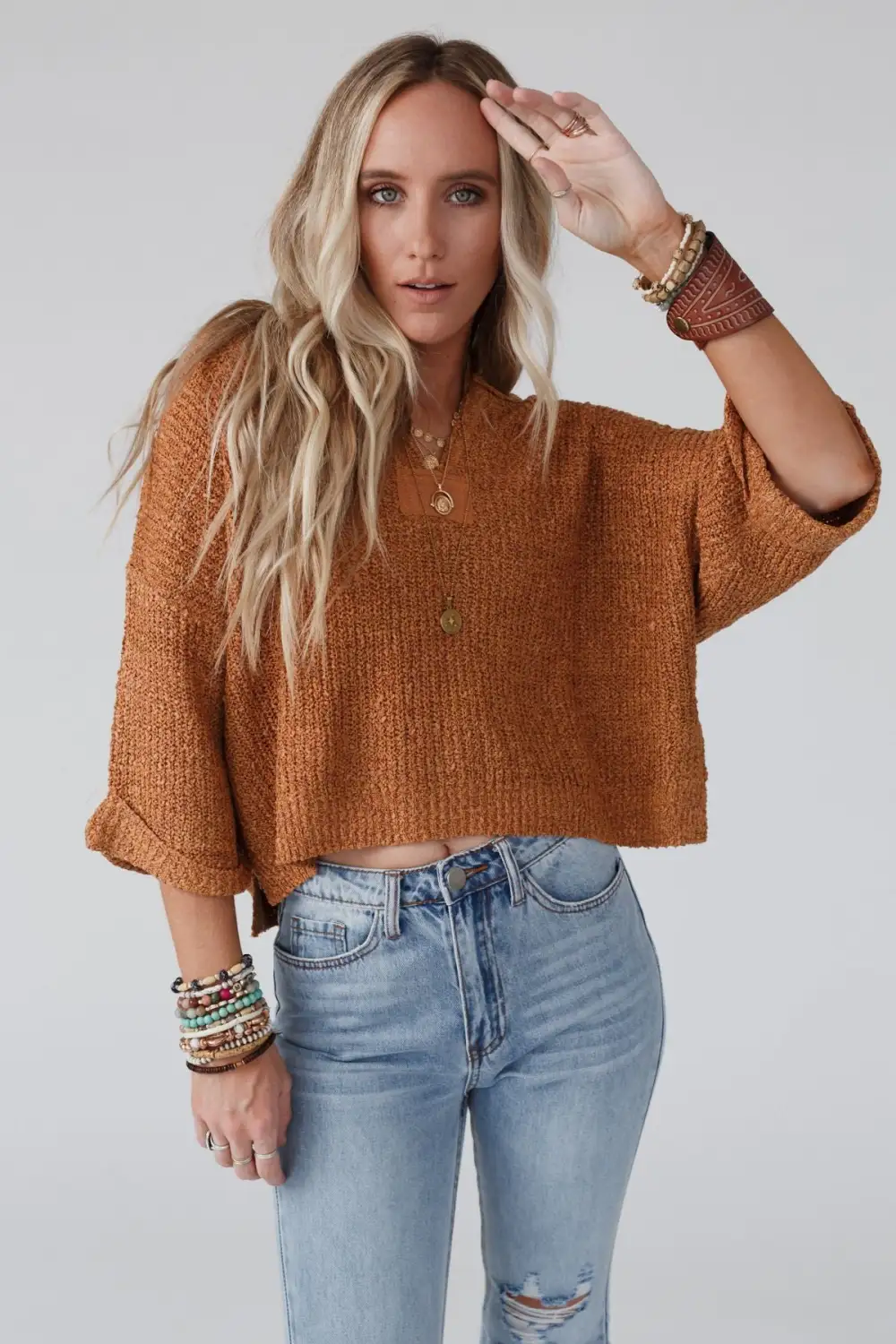 Just Right Slouchy Sweater - Camel