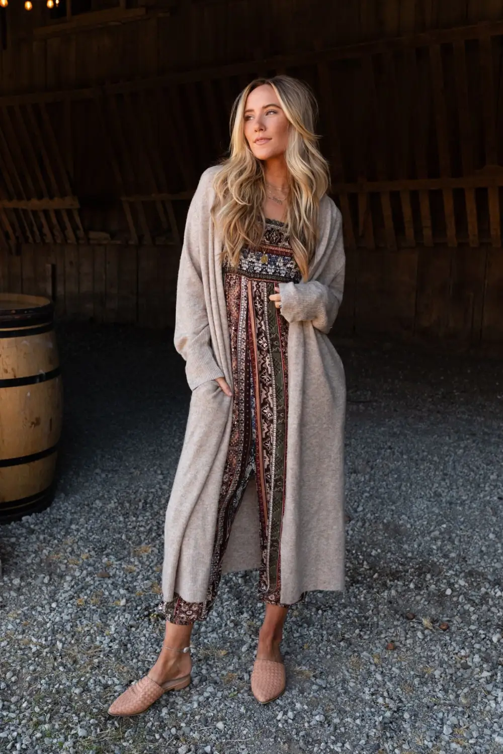 So Cozy Oversized Solid Knit Duster - Oatmeal