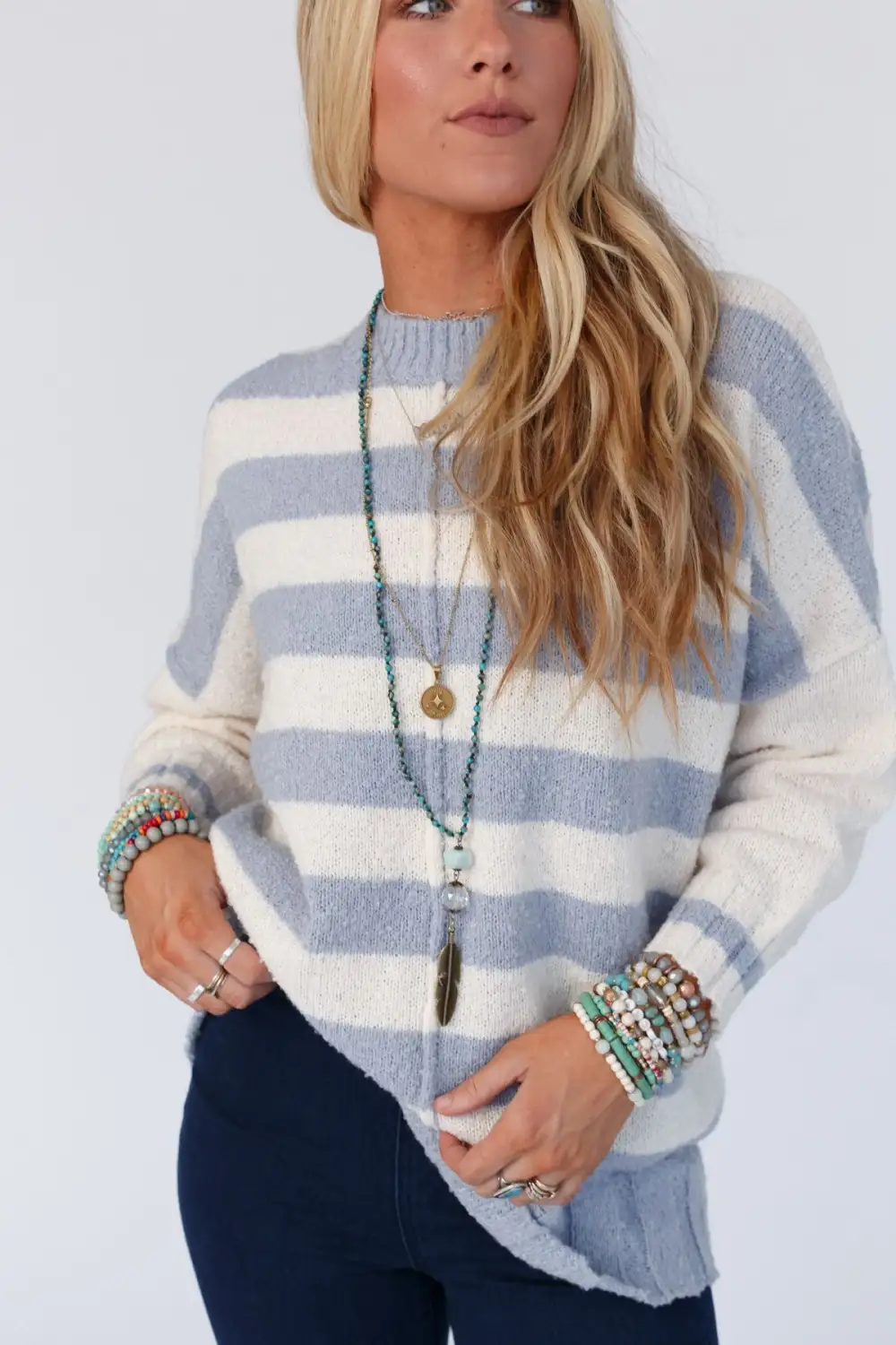 Corsica Striped Sweater - Blue Multi