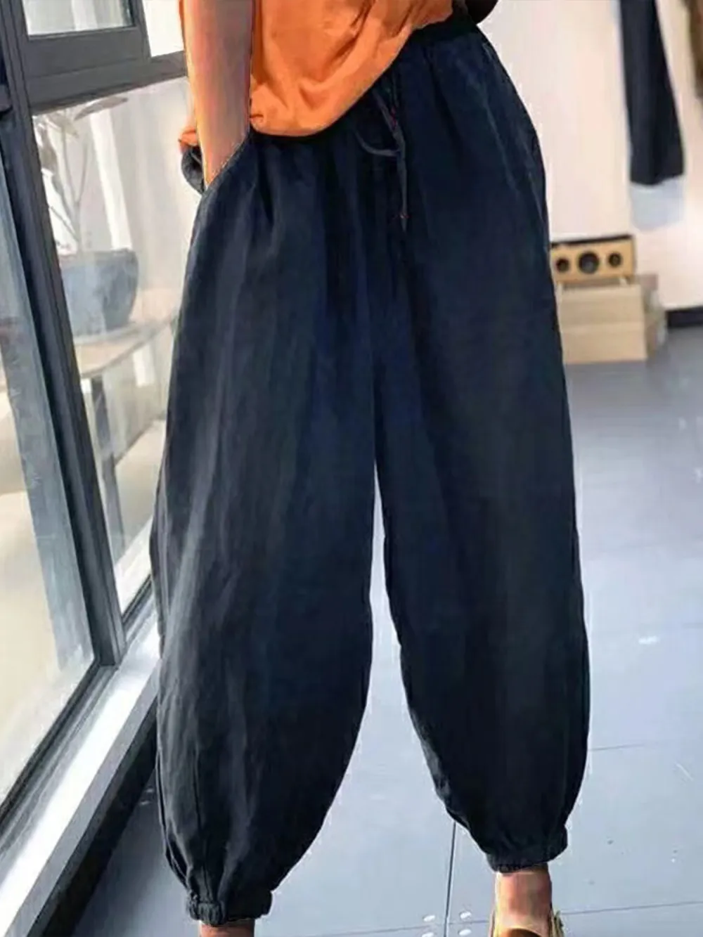 Women's Cotton Linen Loose Casual Leggings Harlan Pants