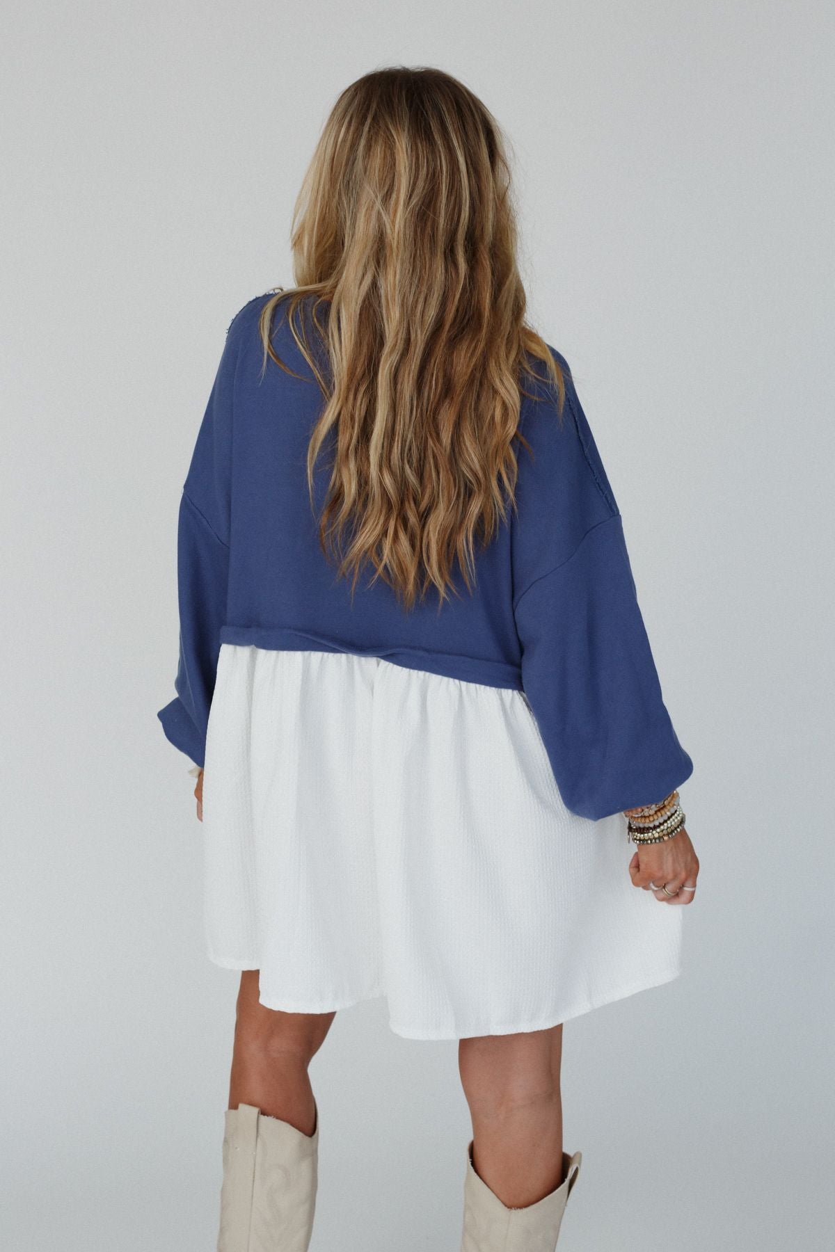 Twiggy Color Block Tunic - Navy