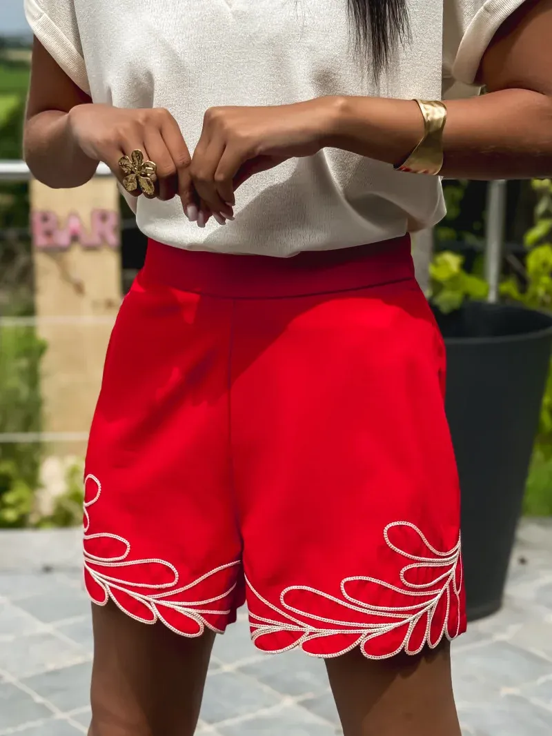 WOMEN'S FEATHER LACE SHORTS