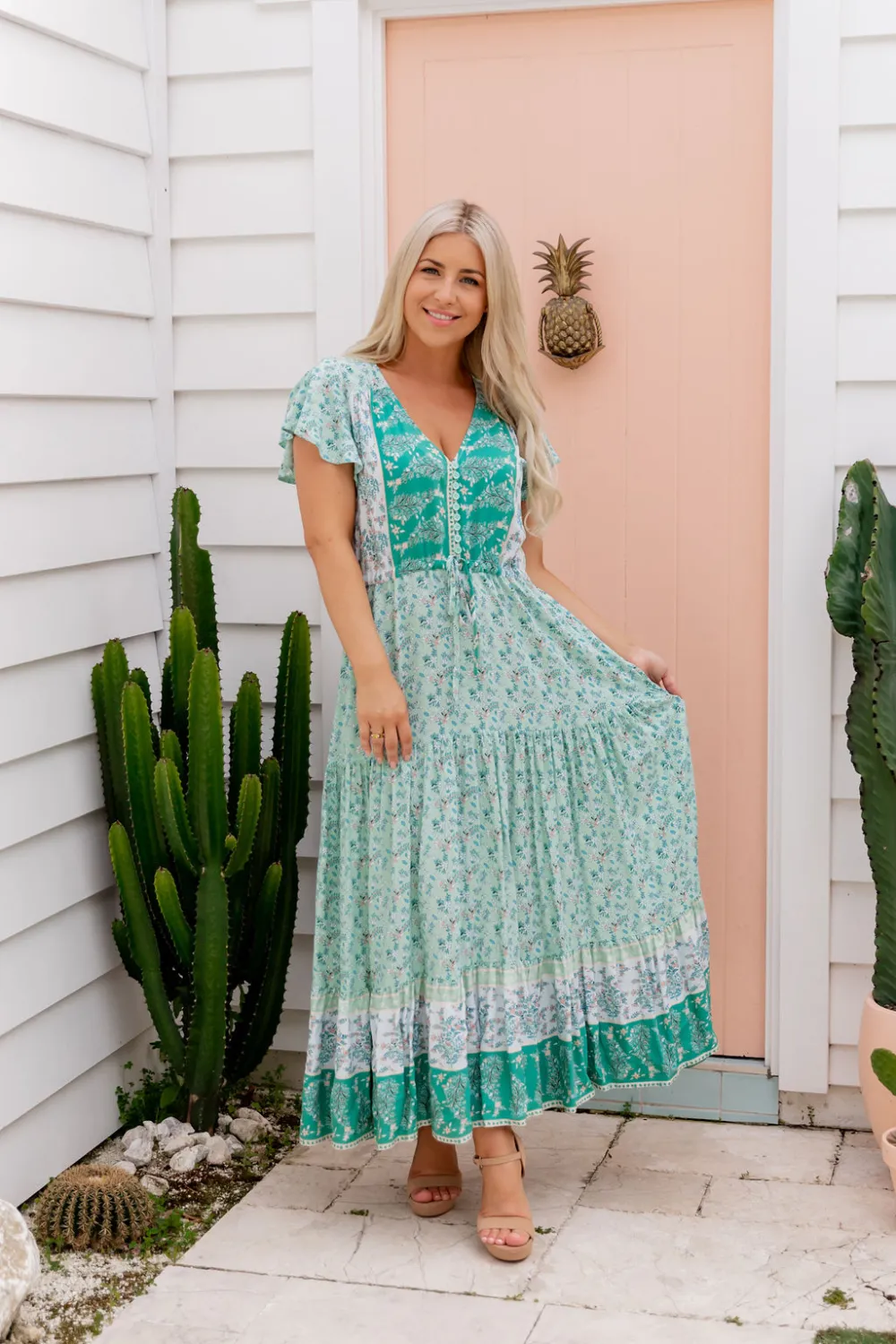 The Cora Maxi Dress - Peppermint