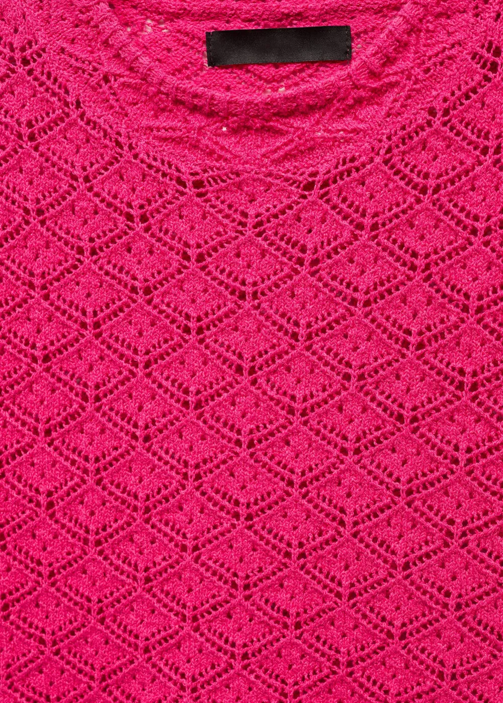 Openwork short-sleeved sweater