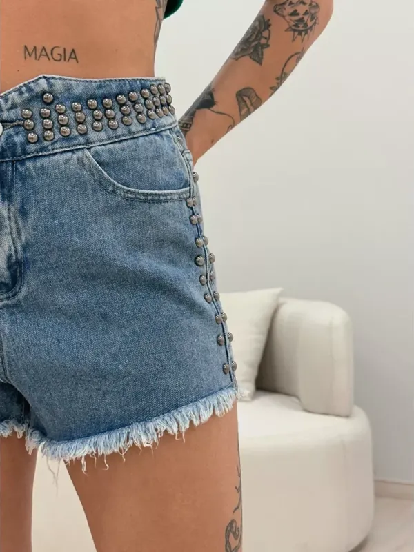 Maria Clara Jeans Shorts Blue