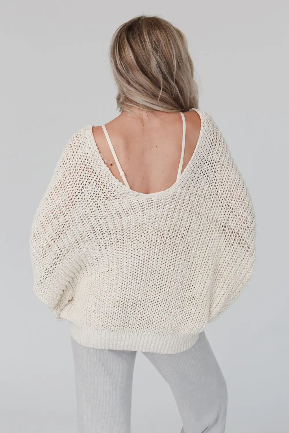 Break Of Dawn Dolman Sleeve Sweater - Cream