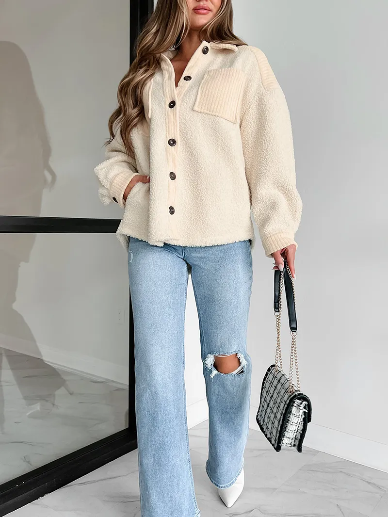 Women's Casual Elegant Plush Jacket Coat