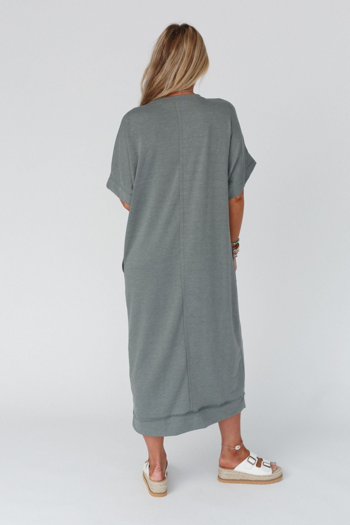 Laurel Short Sleeve Maxi Dress - Olive