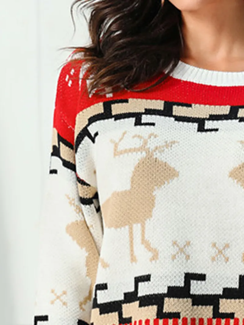 Reindeer Round Neck Sweater