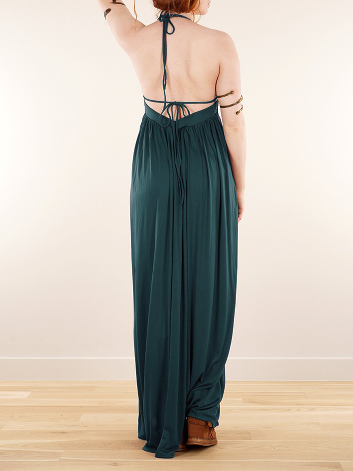 Strappy Bare Back Long Dress And Harem Pant Overalls