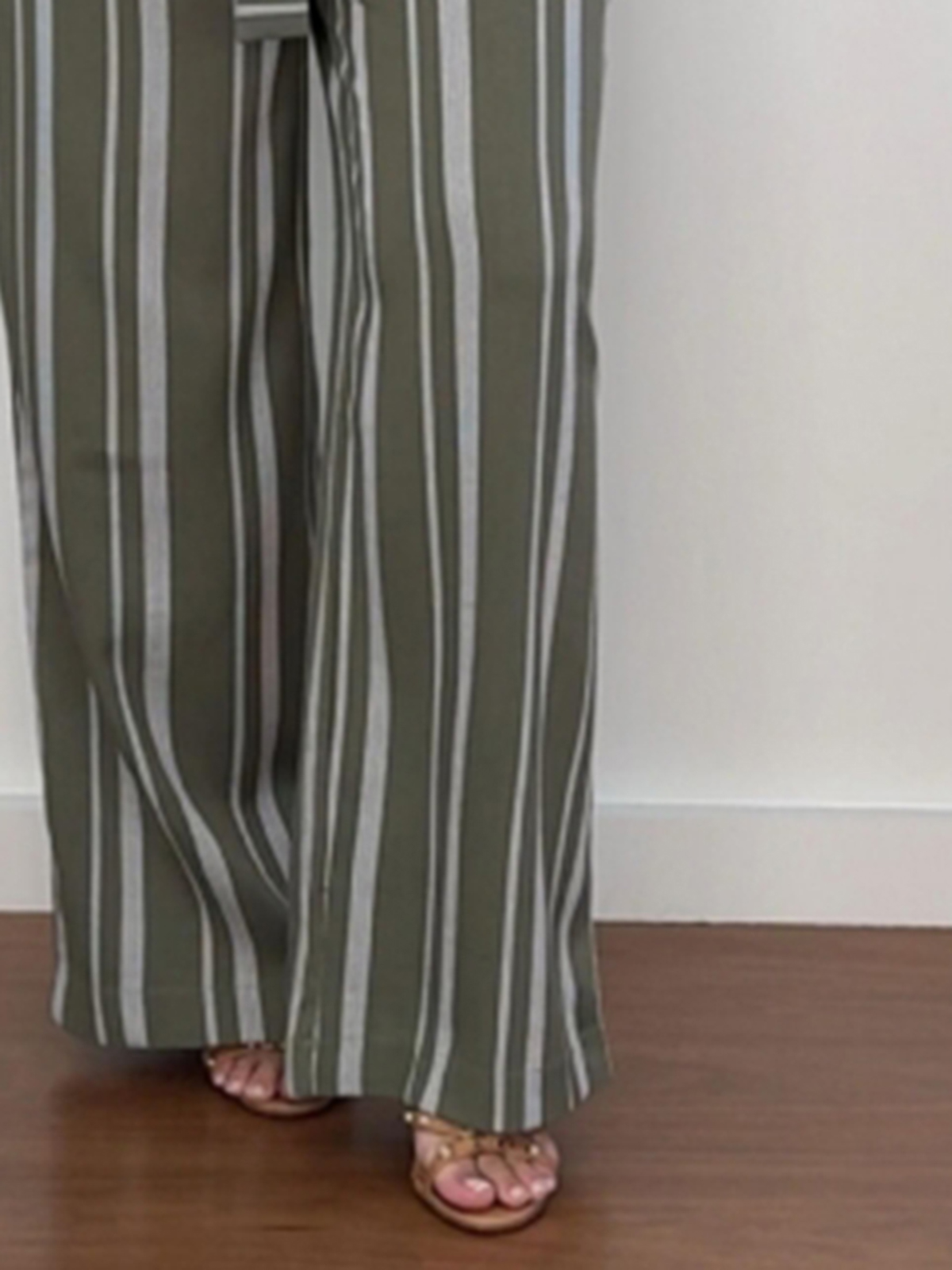 GREEN STRIPED PANTS