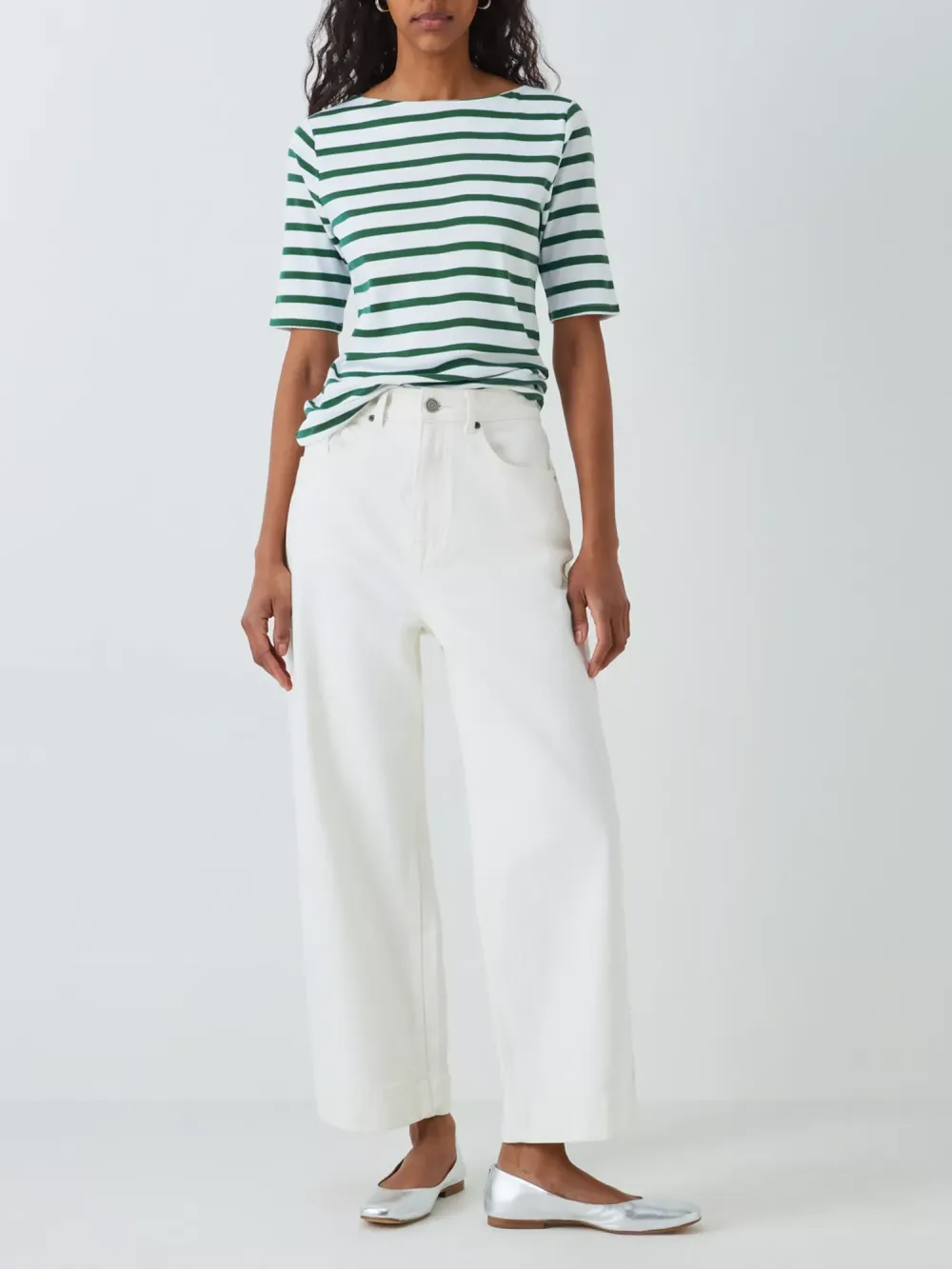 Striped Boat Neck Top