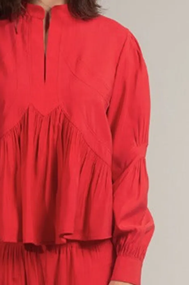 RED MONTERIA BLOUSE