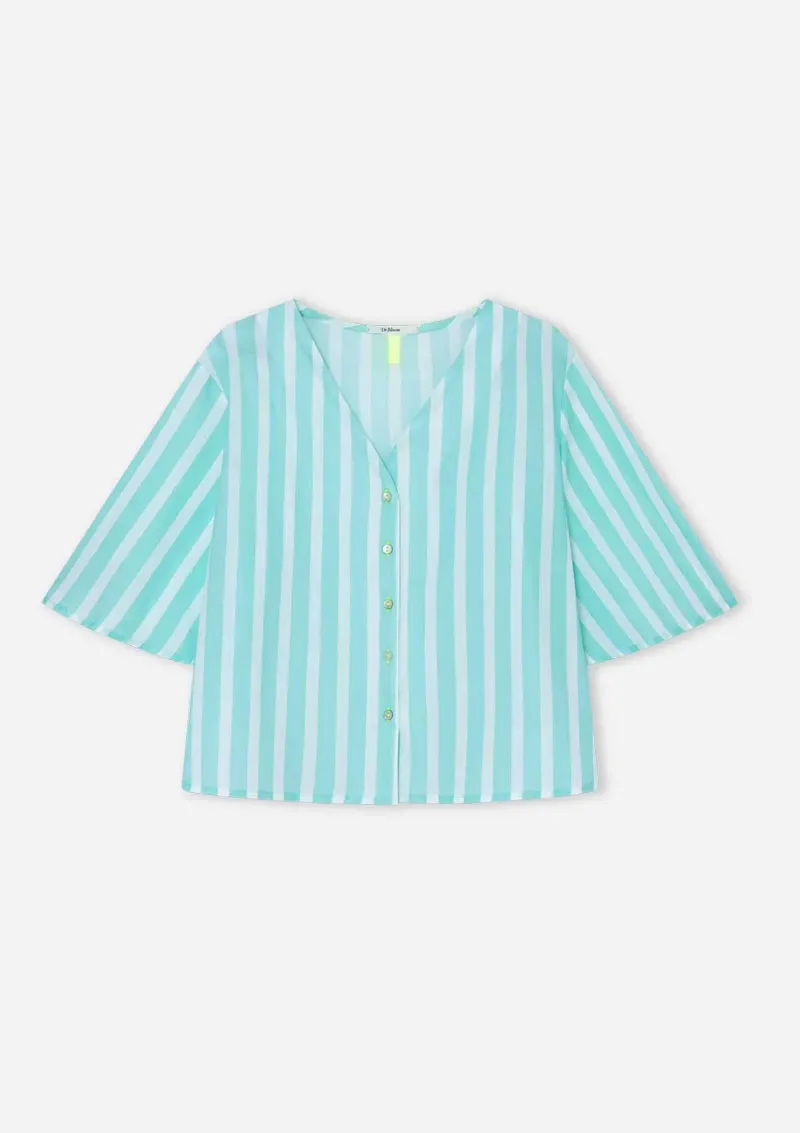 BLUE STRIPED BLOUSE