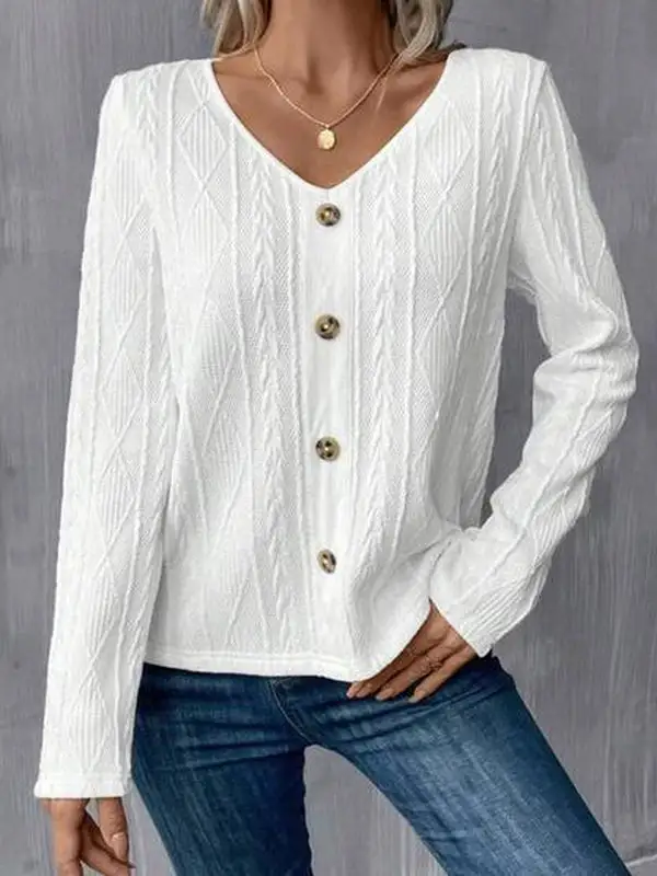 Vintage White Plain Top