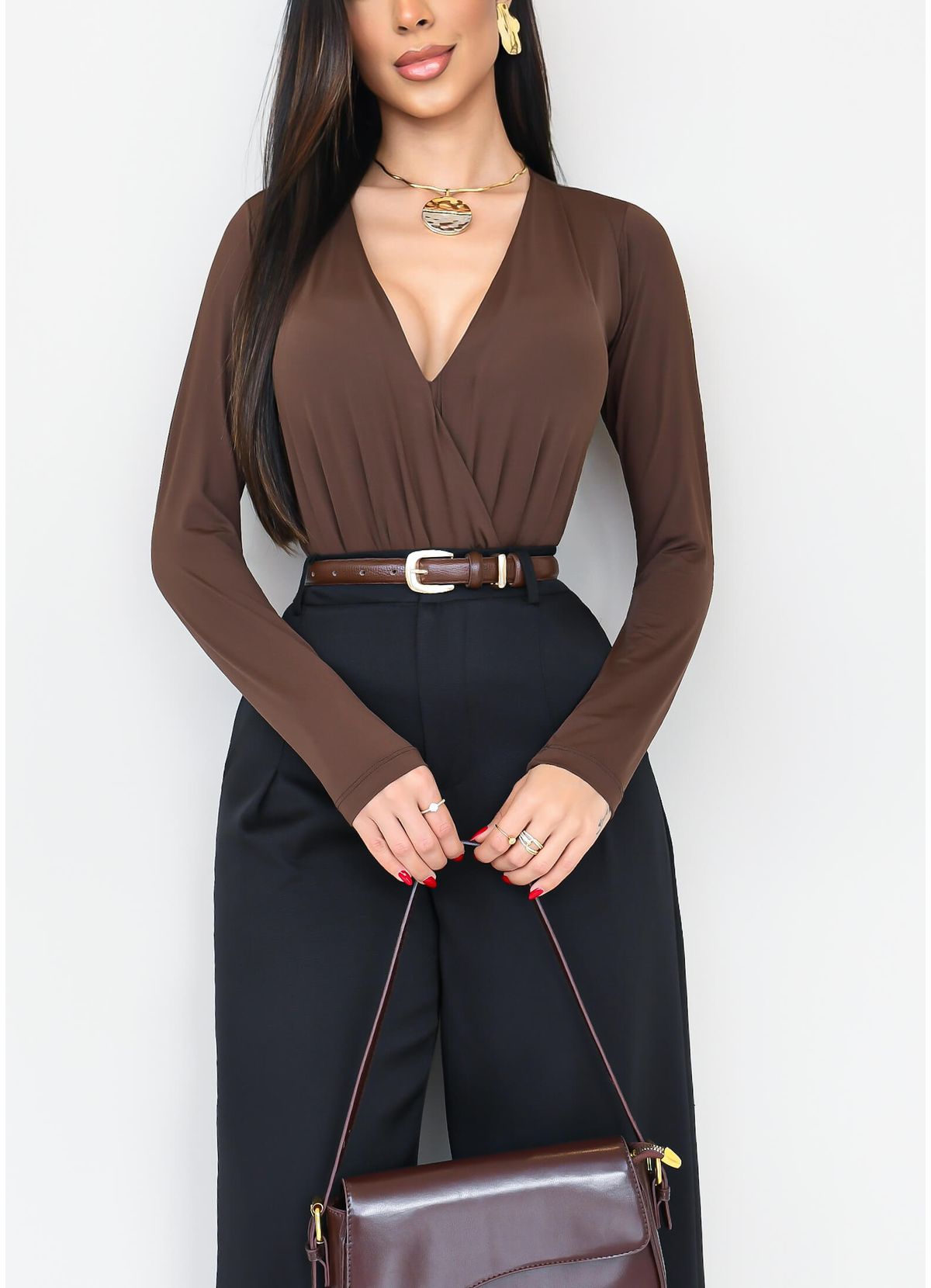 LONG SLEEVE WRAP BODYSUIT