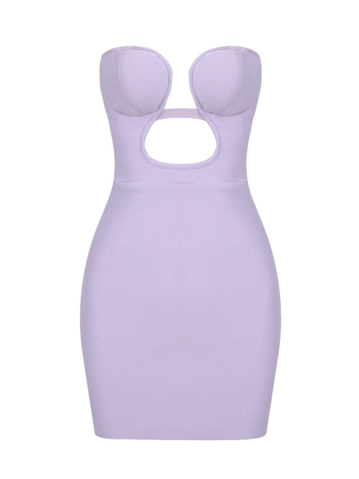 Zander Strapless Cutout Bandage Dress In Lilac