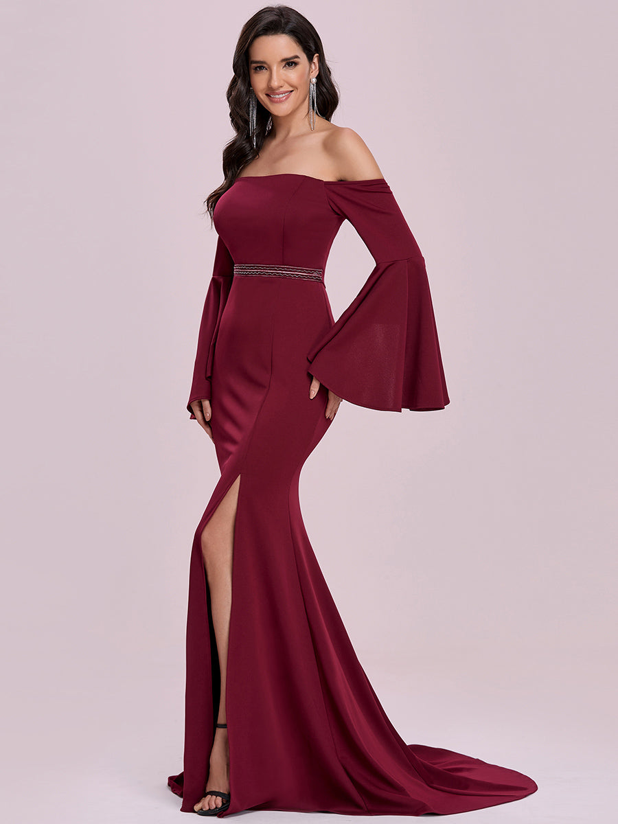 Elegant Wholesale Off Shoulder Simple Mermaid Evening Dress