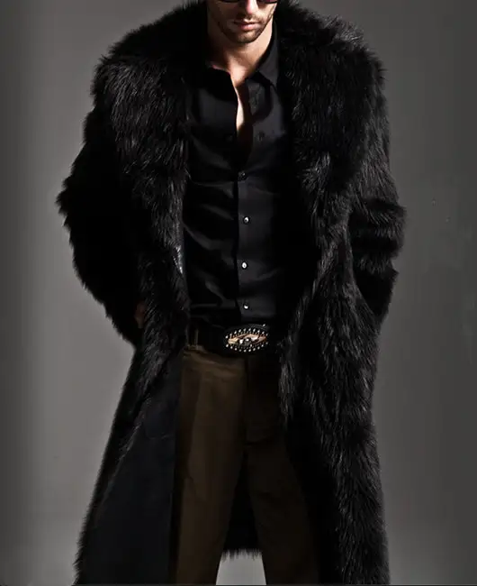 Casual Lapel Fuzzy Luxury Longline Coat