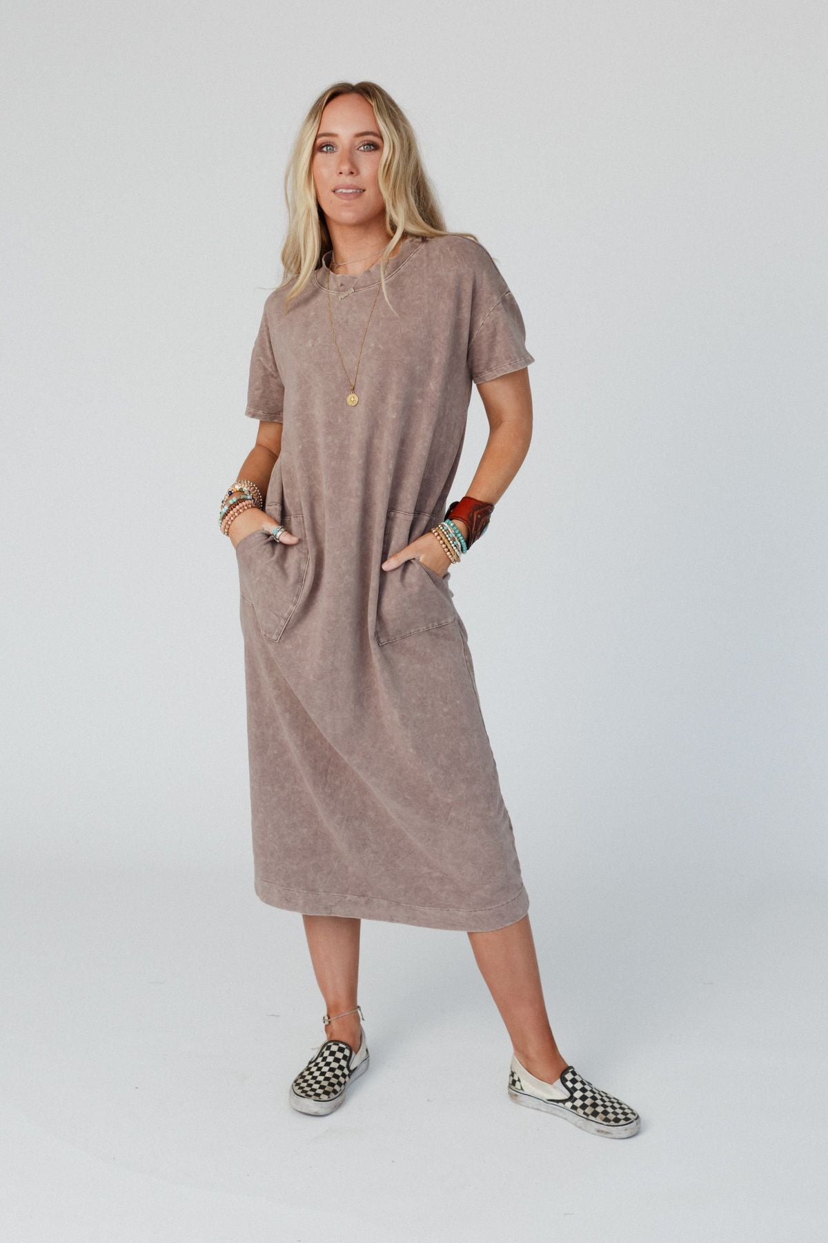 Long Weekend Maxi Tee Dress - Ash Mocha