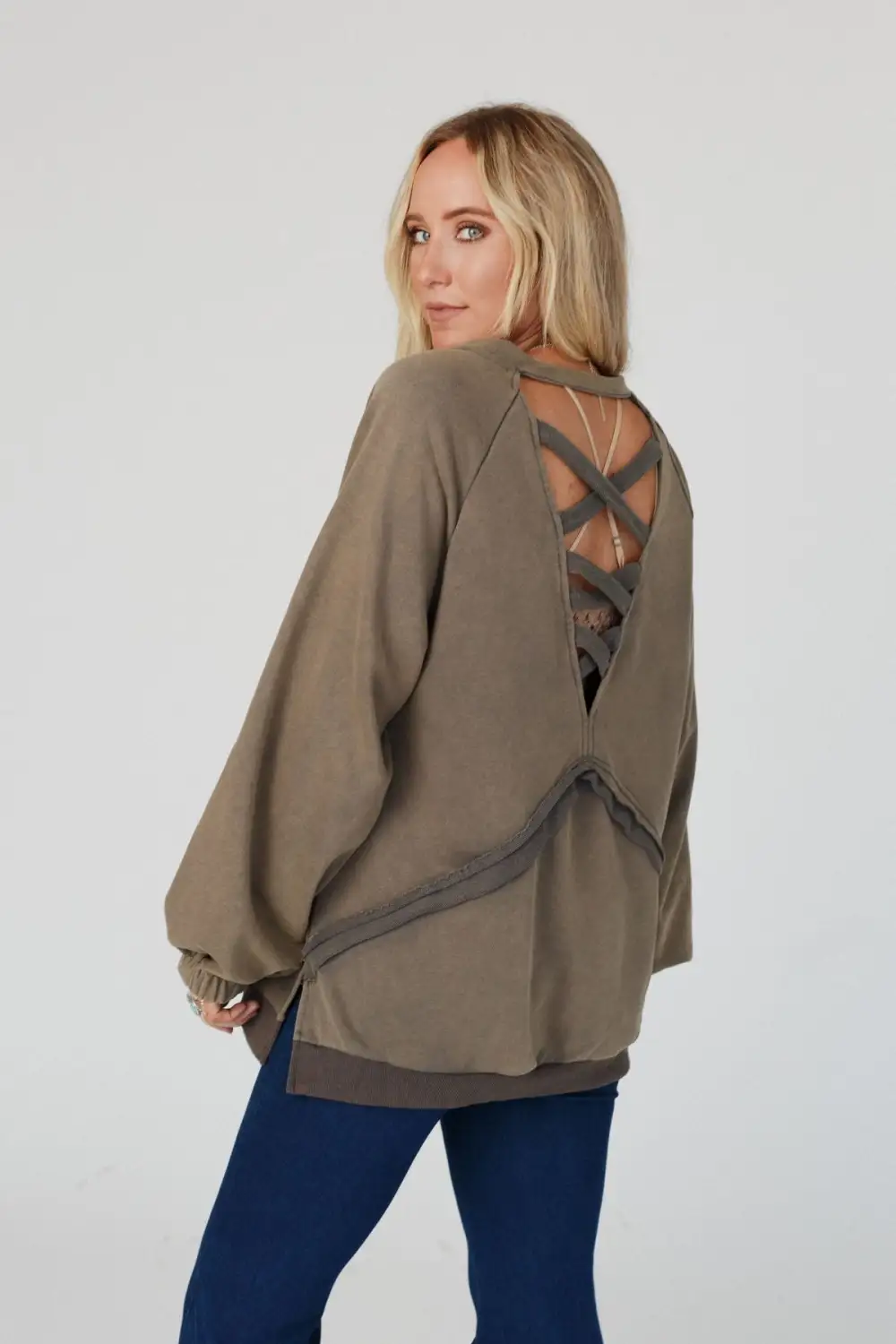 Crossed Paths Sweatshirt - Dusty Charcoal