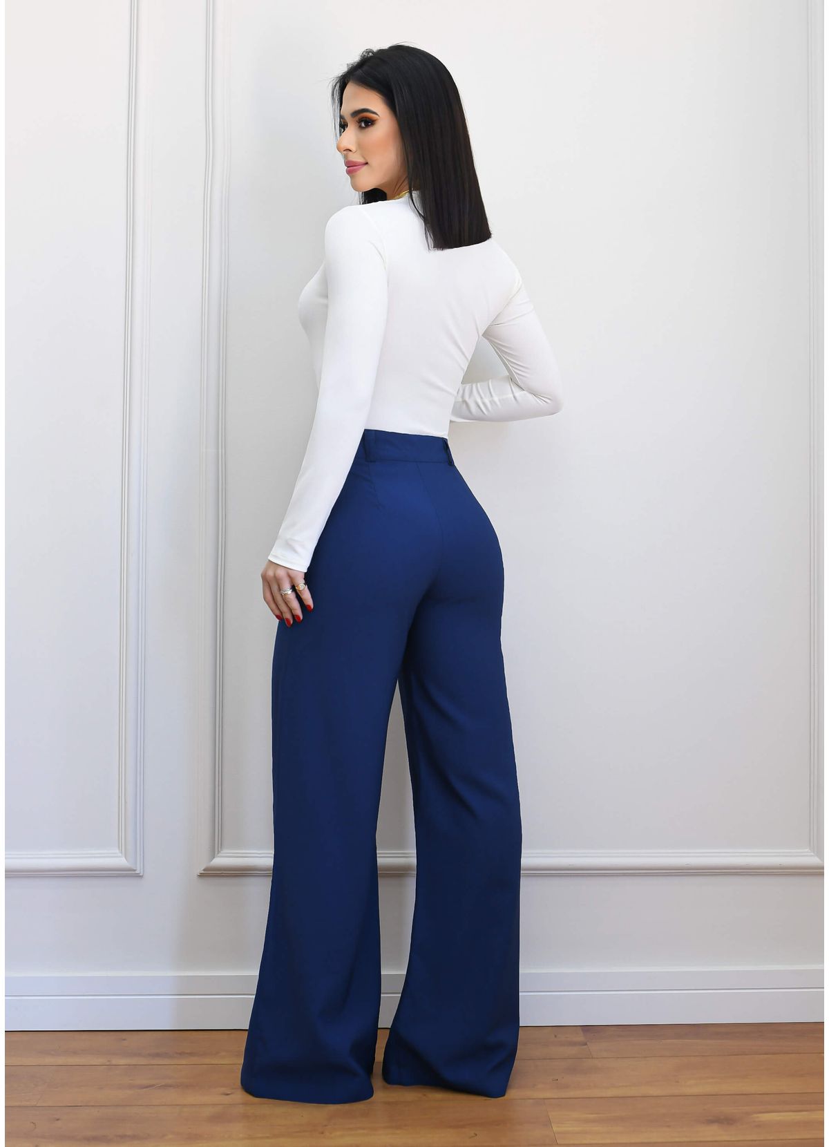 WIDE LEG STRAIGHT DRESS PANTS