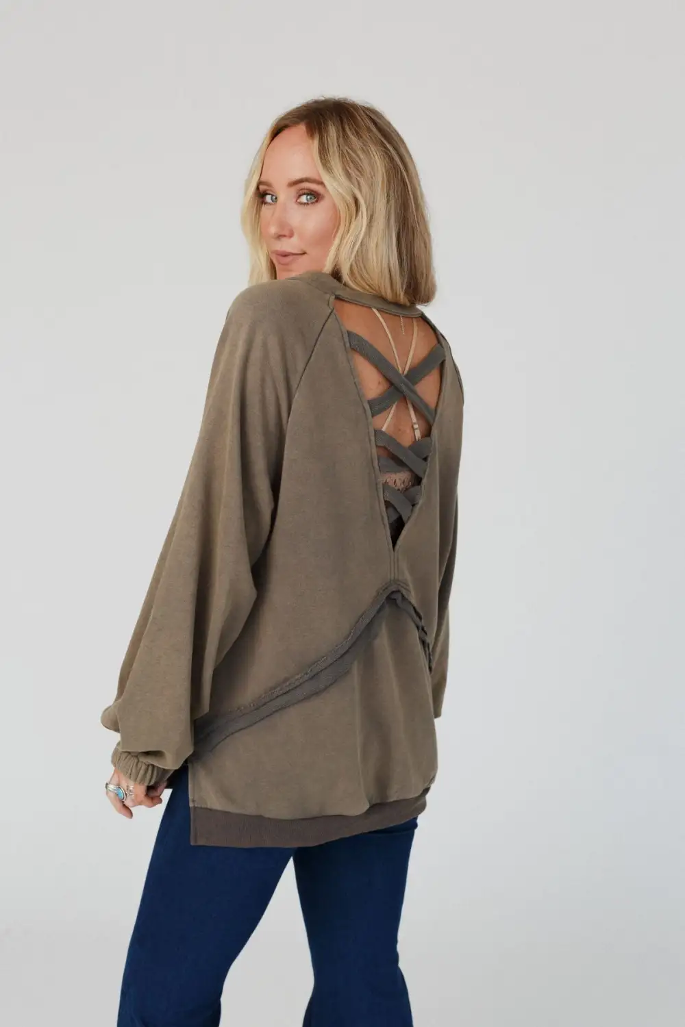 Crossed Paths Sweatshirt - Dusty Charcoal