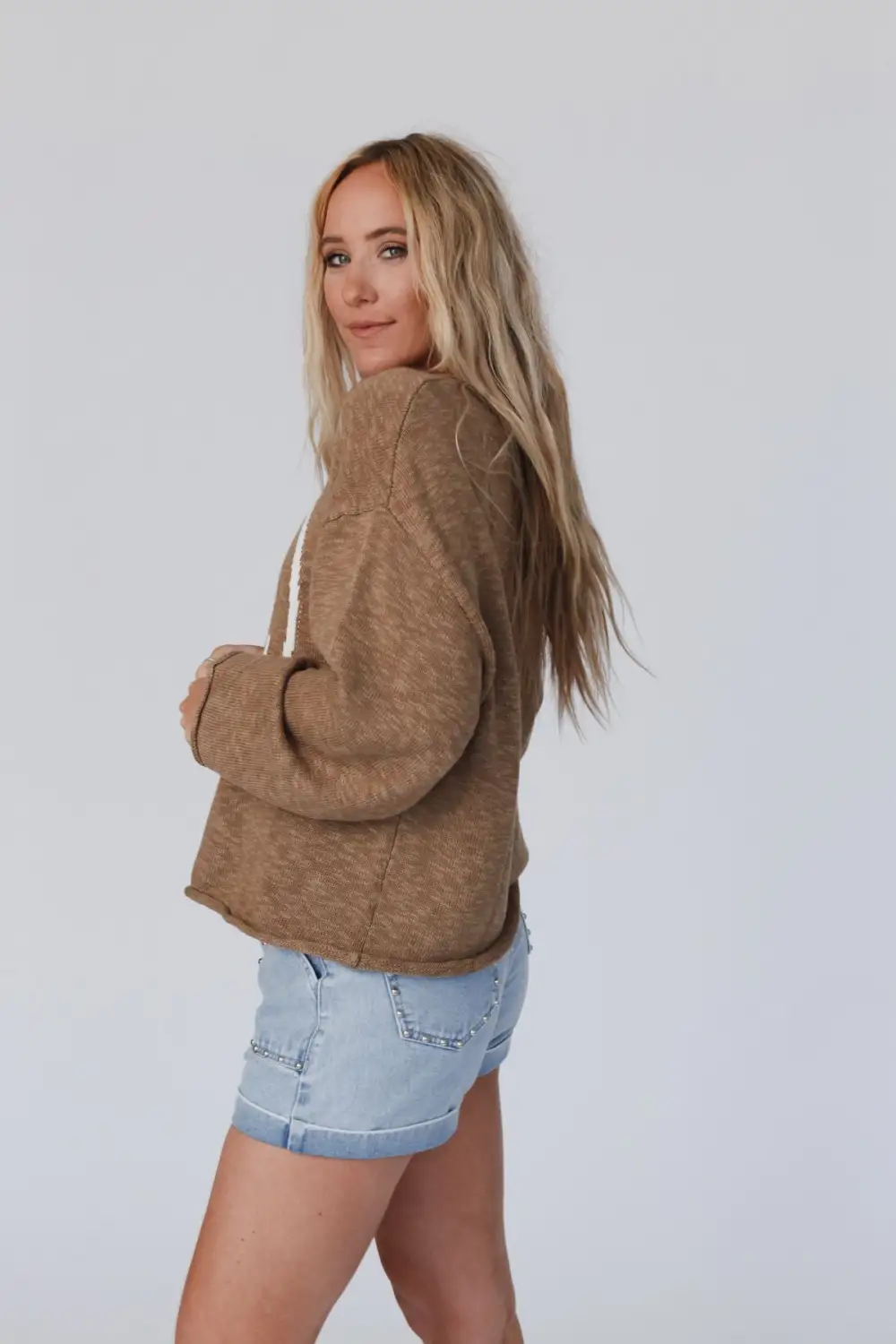 Made You Smile Sweater - Taupe