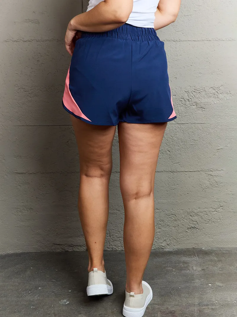 Put In Work High Waistband Contrast Detail Active Shorts