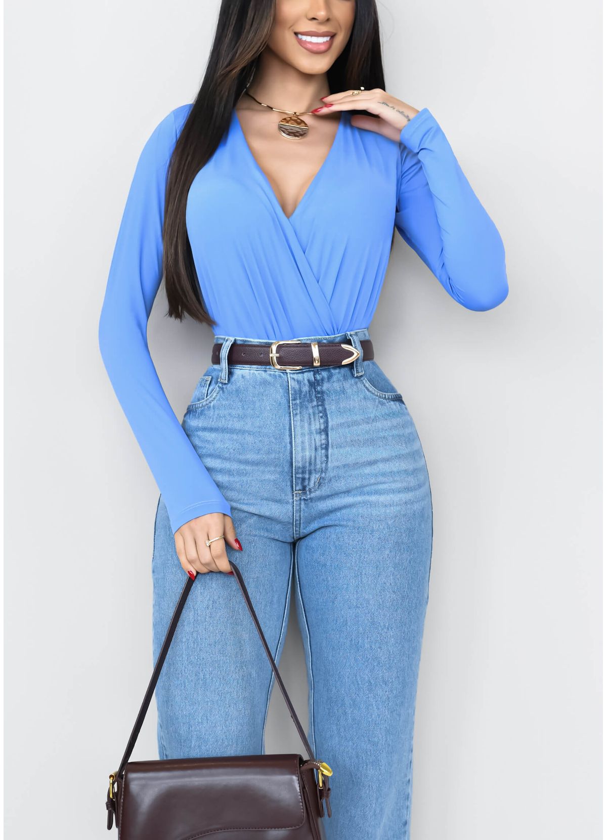 LONG SLEEVE WRAP BODYSUIT