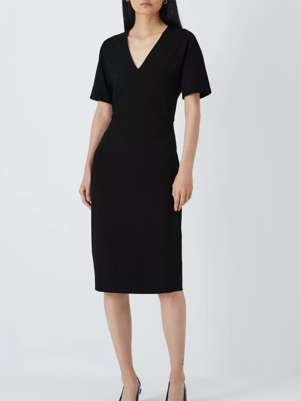 Taylor Ponte Short Sleeve Dress