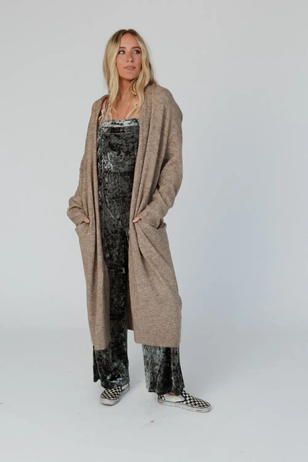 So Cozy Oversized Solid Knit Duster - Mocha