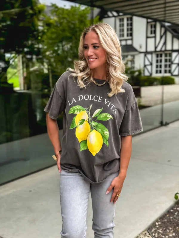 T-SHIRT DOLCE VITA - GRIS