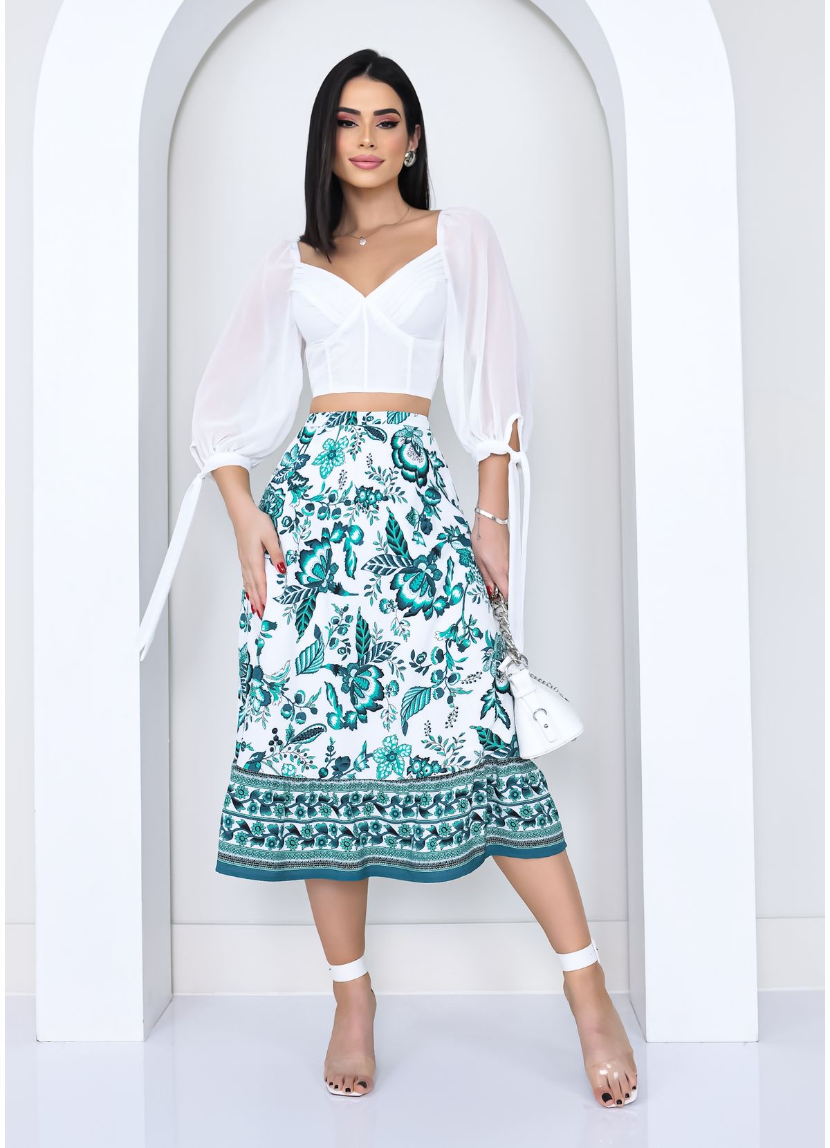 ROMANZA FLUID MIDI SKIRT