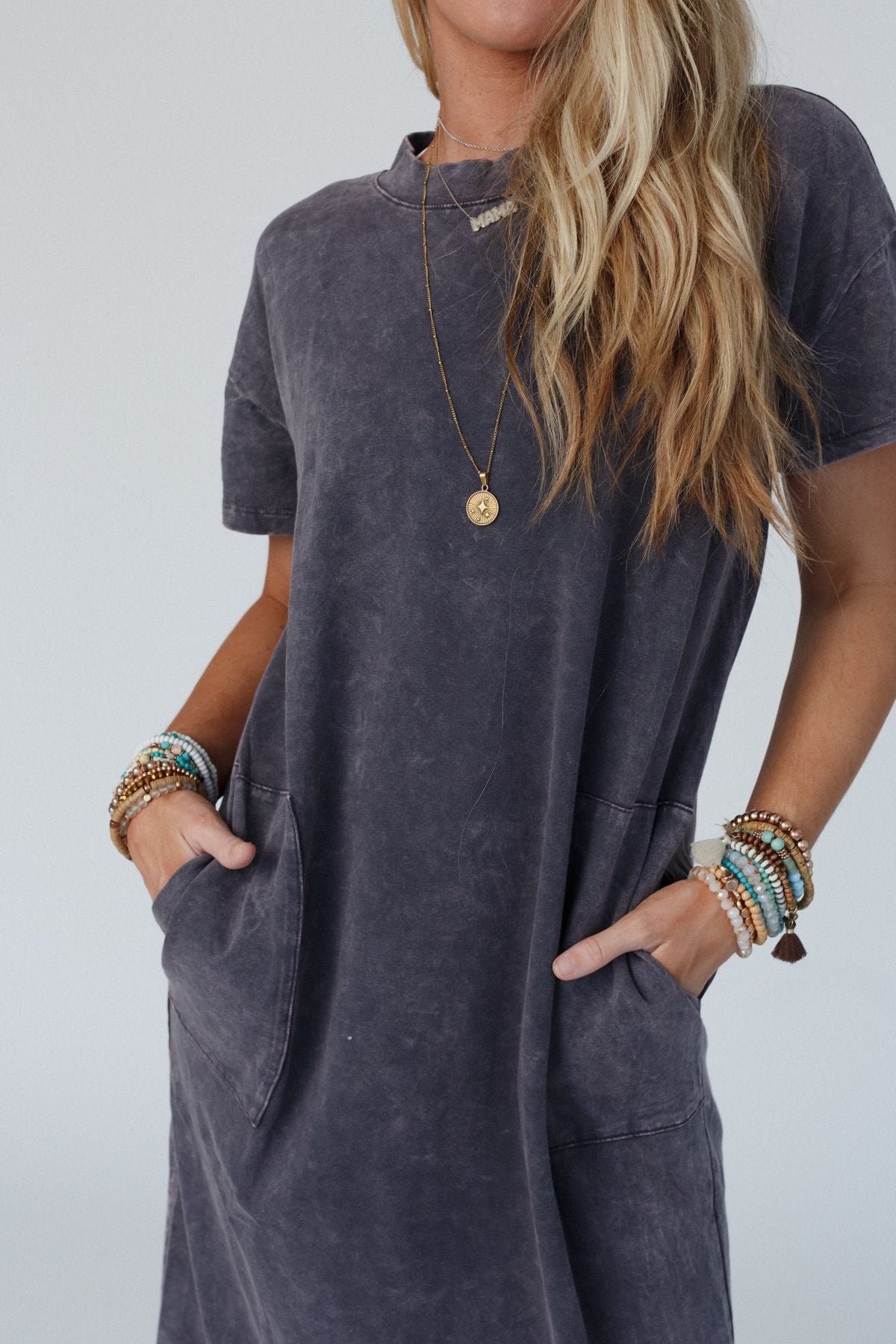 Long Weekend Maxi Tee Dress - Charcoal