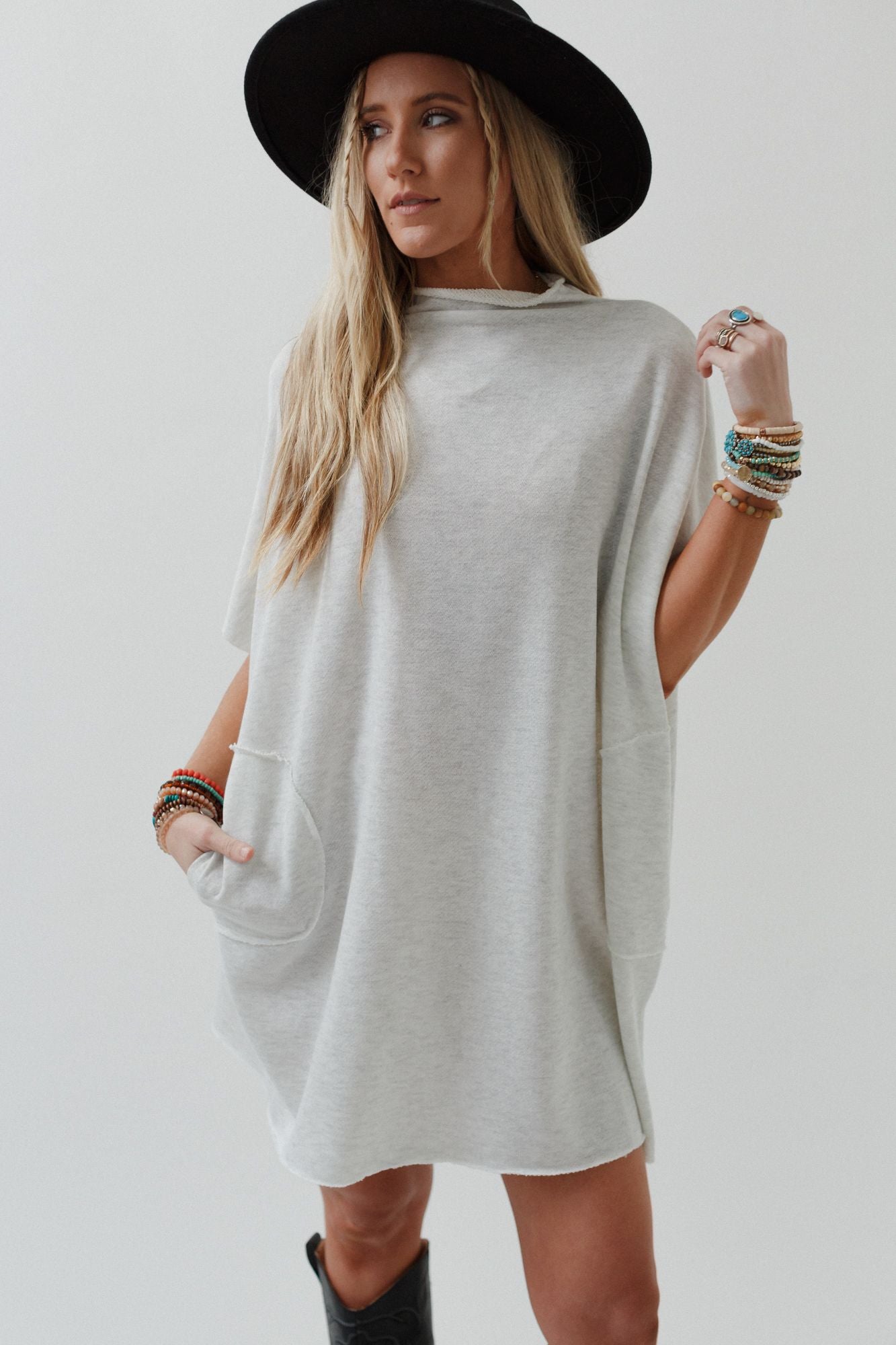 Laid Back Luxe Dress - Light Heather Gray