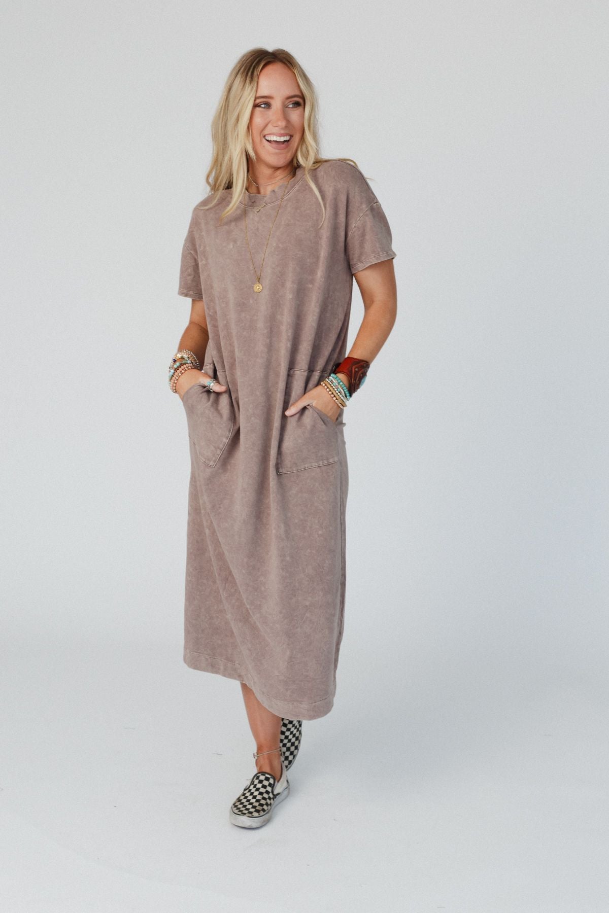 Long Weekend Maxi Tee Dress - Ash Mocha